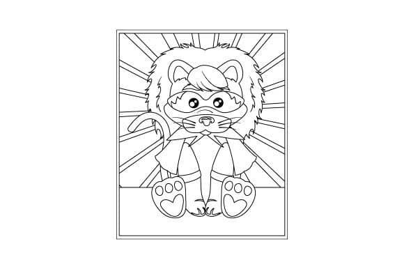 Superhero Lion coloring pages