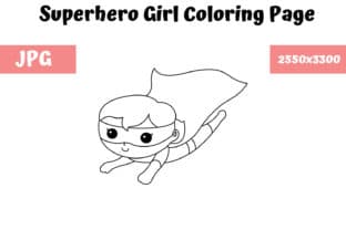 Superhero Girl Coloring Book Page coloring pages