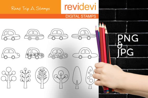 Cars and Trees Coloring coloring pages