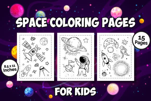Space Coloring Book for Kids coloring pages