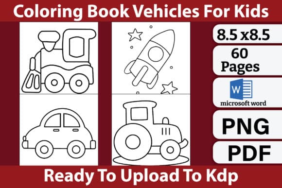 Coloring Book Vehicles for Kids coloring pages