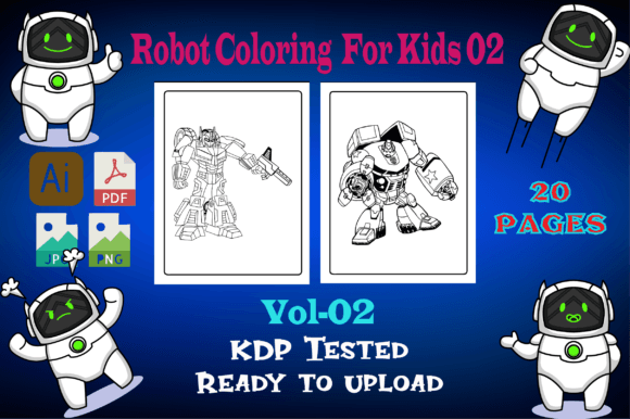 Robot Coloring Pages for KIDS 02 coloring pages