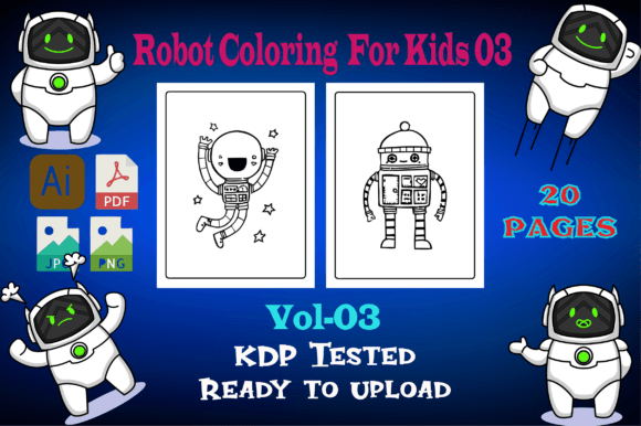 Robot Coloring Pages for Kids 03 coloring pages