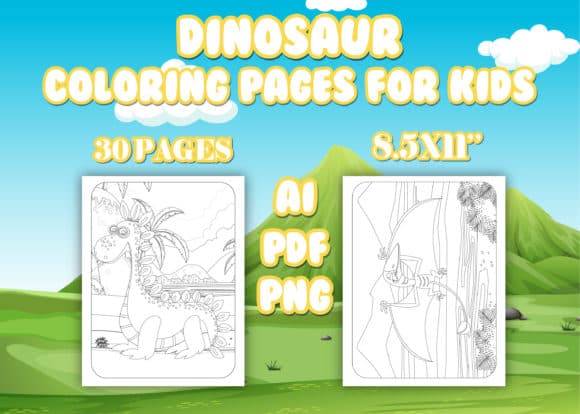 Dinosaur Coloring Pages for Kids Vol 35 coloring pages