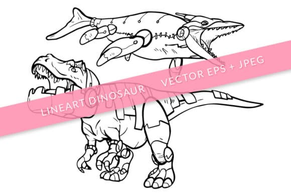 Armor Robot Dinosaur Coloring Page coloring pages
