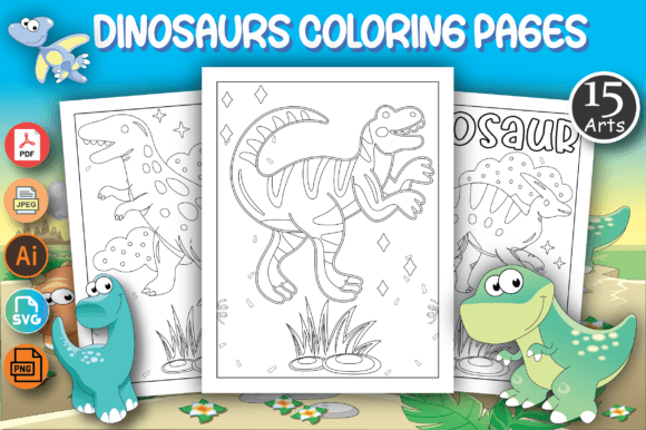Dinosaur Coloring Pages for Kids Vol 37 coloring pages