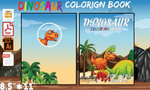 Dinosaur Coloring Book for Kids Ages 3-5 coloring pages
