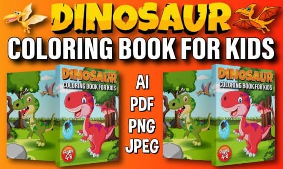 Dinosaur Coloring Book for Kids Ages 4-8 coloring pages