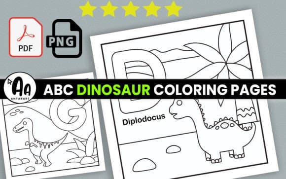 Dinosaur Alphabet Letters Coloring Pages coloring pages