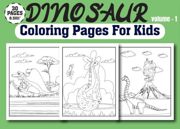Dinosaur Coloring Pages for Kids Vol 1 coloring pages