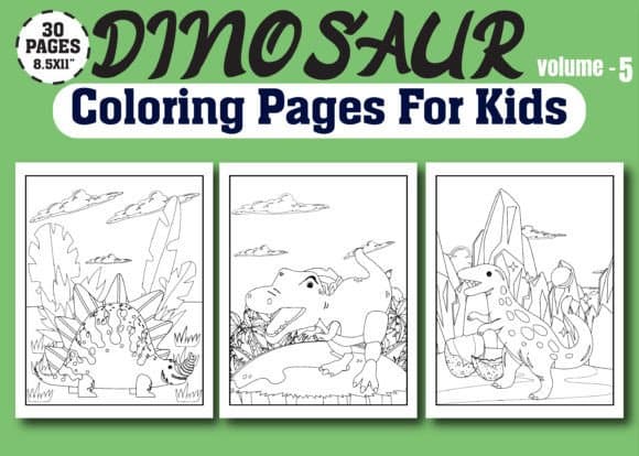 Dinosaur Coloring Pages for Kids Vol 5 coloring pages