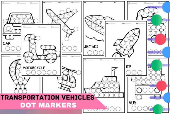 Transportation Vehicles Coloring Book coloring pages