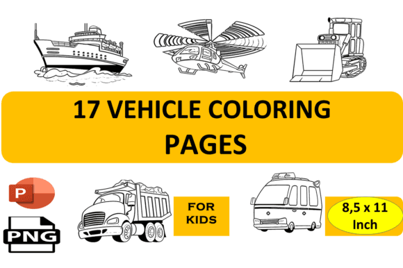 Vehicle Coloring Book for Kids Kdp coloring pages