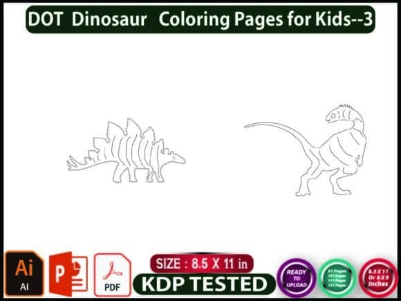DOT Dinosaur Coloring Book for Kids coloring pages