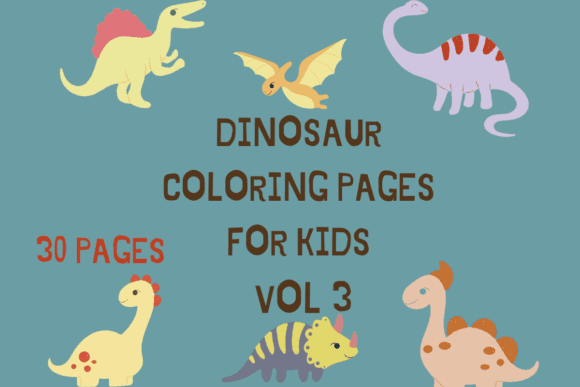 Dinosaur Coloring Pages for Kids Vol 3 coloring pages