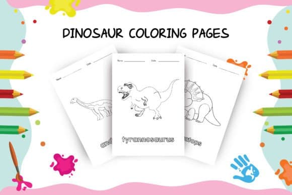 Dinosaur Coloring Pages for Kids Vol 8 coloring pages