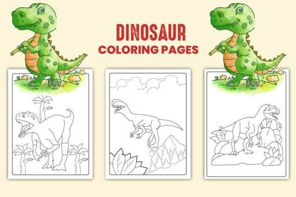 Dinosaur Coloring Pages for Kids Vol 2 coloring pages