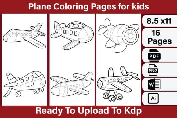 12 Best Plane and Air Vehicle Coloring Pages for Boys