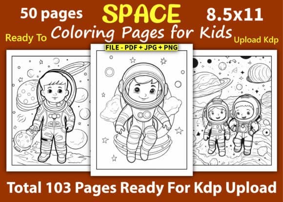 50 Space Coloring Pages for Kids coloring pages