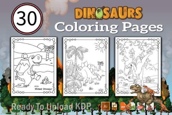 30 Dinosaur Coloring Pages for Kids coloring pages