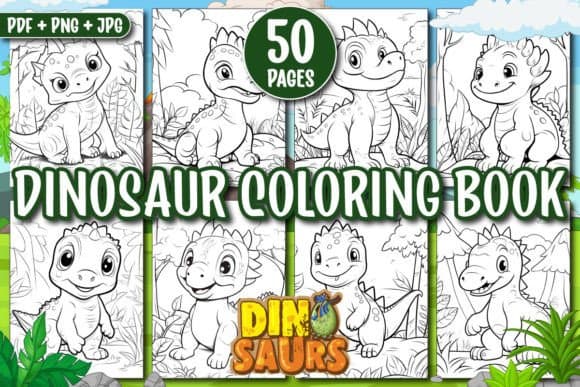 Cute Dinosaur Coloring Book Pages coloring pages