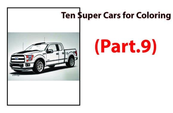 Ten Super Cars for Coloring coloring pages