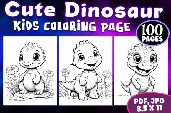 10 Best Dinosaur Coloring Book Packs (100 to 500 Pages)