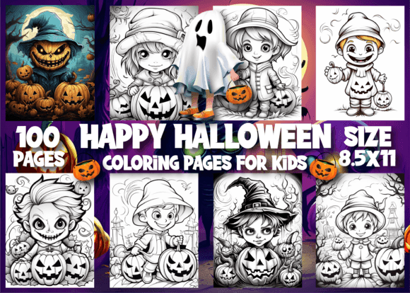 Happy Halloween Coloring Pages for Kids coloring pages