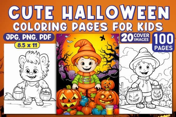 Cute Halloween Coloring Pages Vol 10 coloring pages