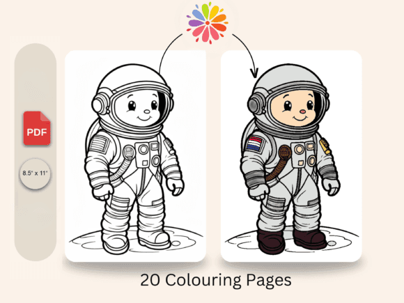 Simple Kids Coloring Pages of Space coloring pages