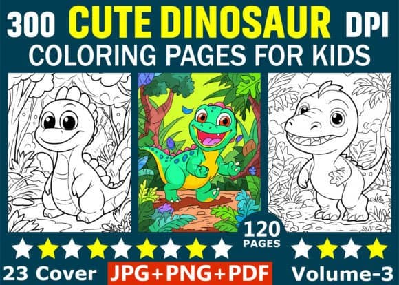 120 Cute Dinosaur Coloring Pages for Kids coloring pages