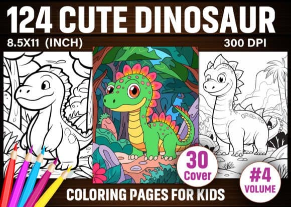 124 Cute Dinosaur Coloring Pages for Kids coloring pages