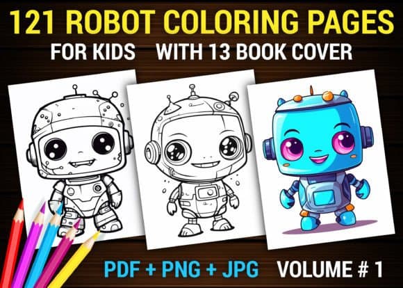 10 Best Robot Coloring Book Packs for Kids