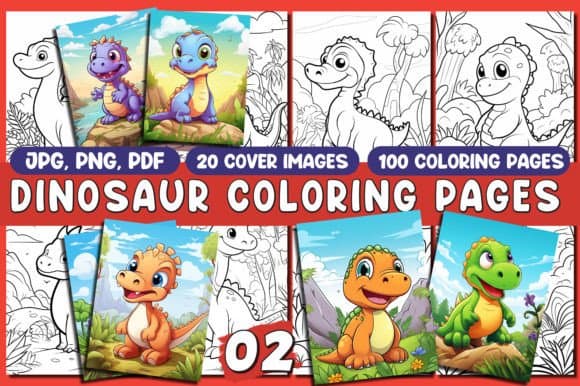 Dinosaur Coloring Pages for Kids Vol-02 coloring pages