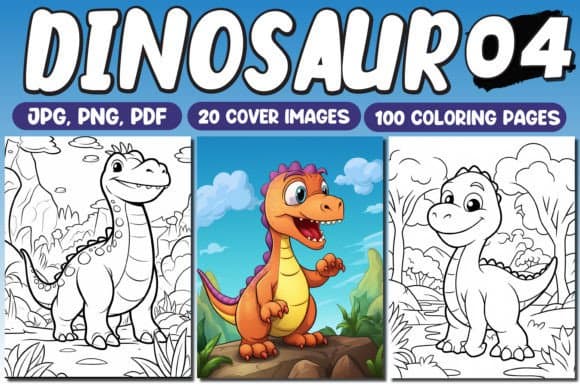 Dinosaur Coloring Pages for Kids Vol-04 coloring pages
