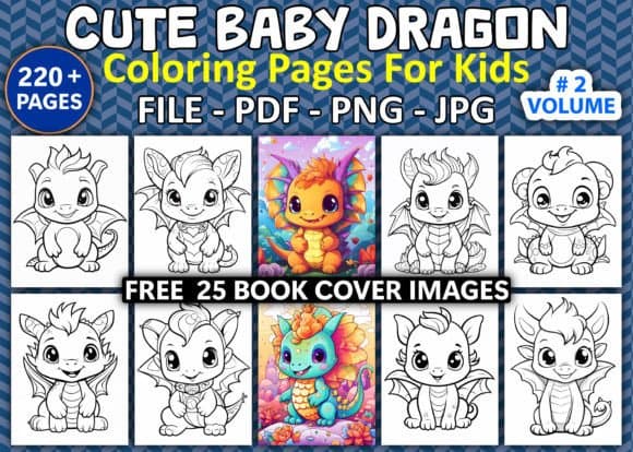 Cute Baby Dragon Coloring Pages for Kids coloring pages