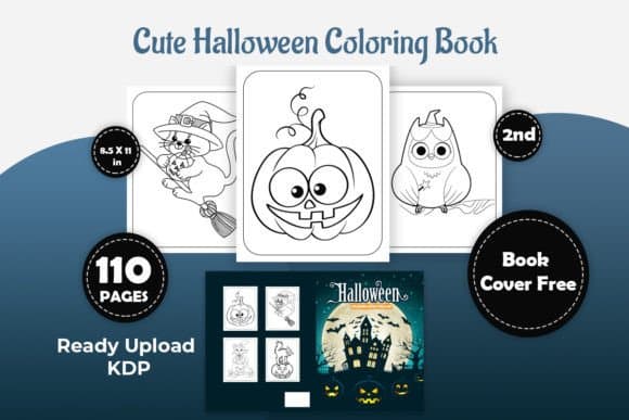 Cute Halloween Coloring Book for Kids coloring pages