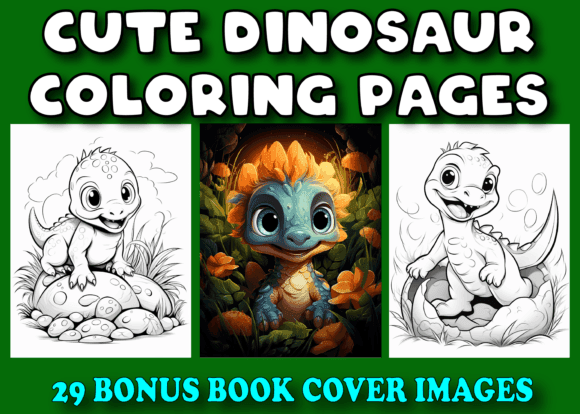 50 Cute Dinosaur Coloring Pages for Kids coloring pages