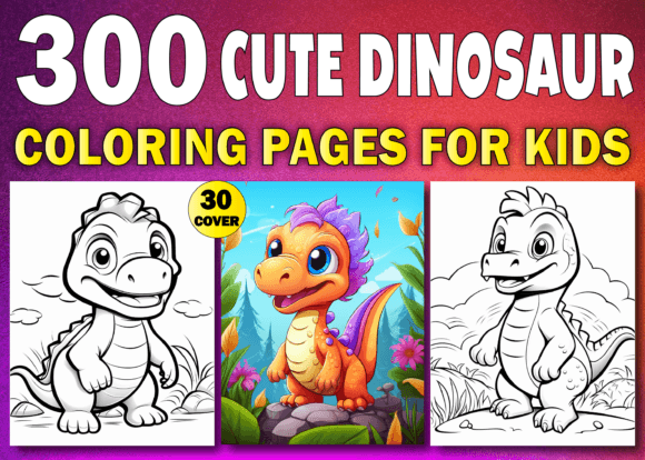 10 Best Dinosaur Coloring Book Packs (100 to 500 Pages)