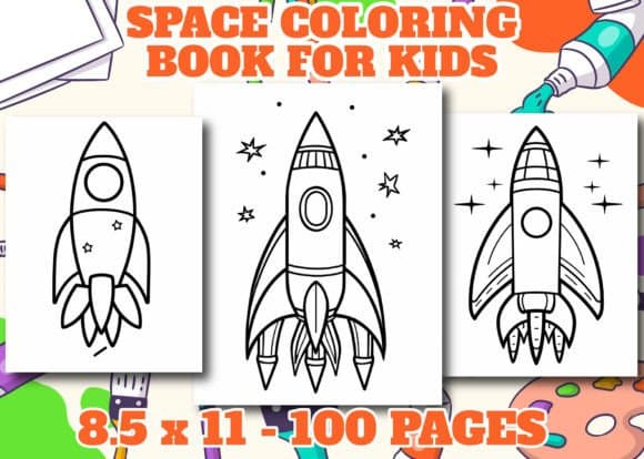 Space Coloring Pages for Kids 3 coloring pages