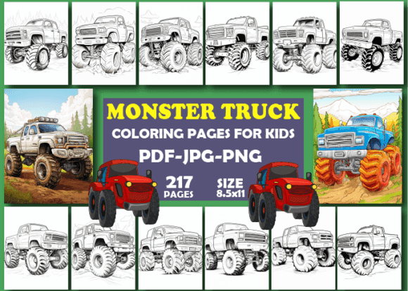 Monster Truck Coloring Book for Kids coloring pages