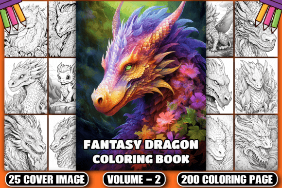 12 Best Dragon Coloring Book Packs (100 to 500 Pages)