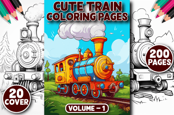 200 Cute Train Coloring Pages for Kids coloring pages