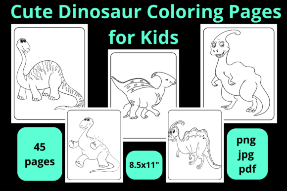 Cute Dinosaur Coloring Pages for Kids Vol 20 coloring pages