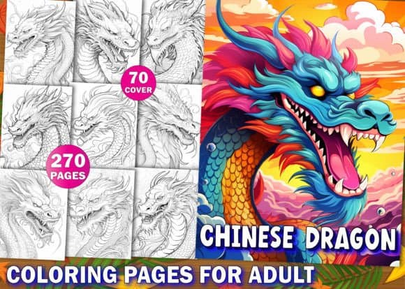 12 Best Dragon Coloring Book Packs (100 to 500 Pages)