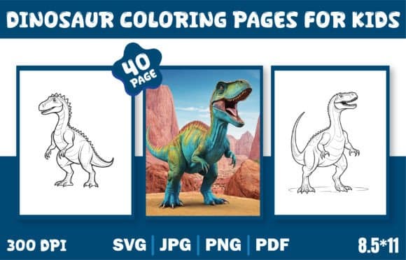 Dinosaur Activity Coloring Pages coloring pages