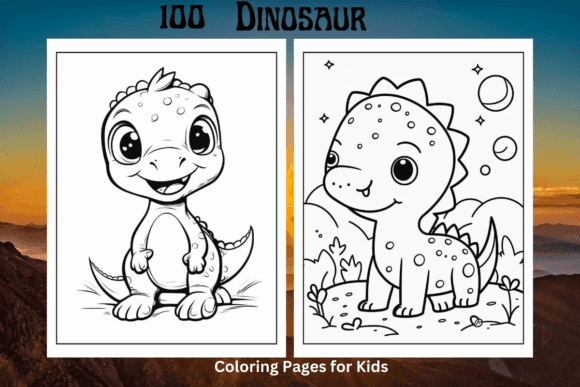100 Dinosaur Coloring Pages for Kids Vol 3 coloring pages