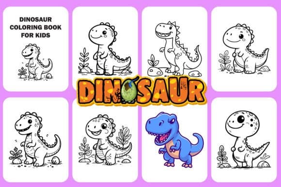 Dinosaur Coloring Book for Kids Vol 42 coloring pages