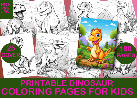 Printable Dinosaur Coloring Book Vol 1 coloring pages