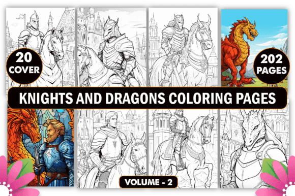 Knights and Dragons Coloring Pages coloring pages